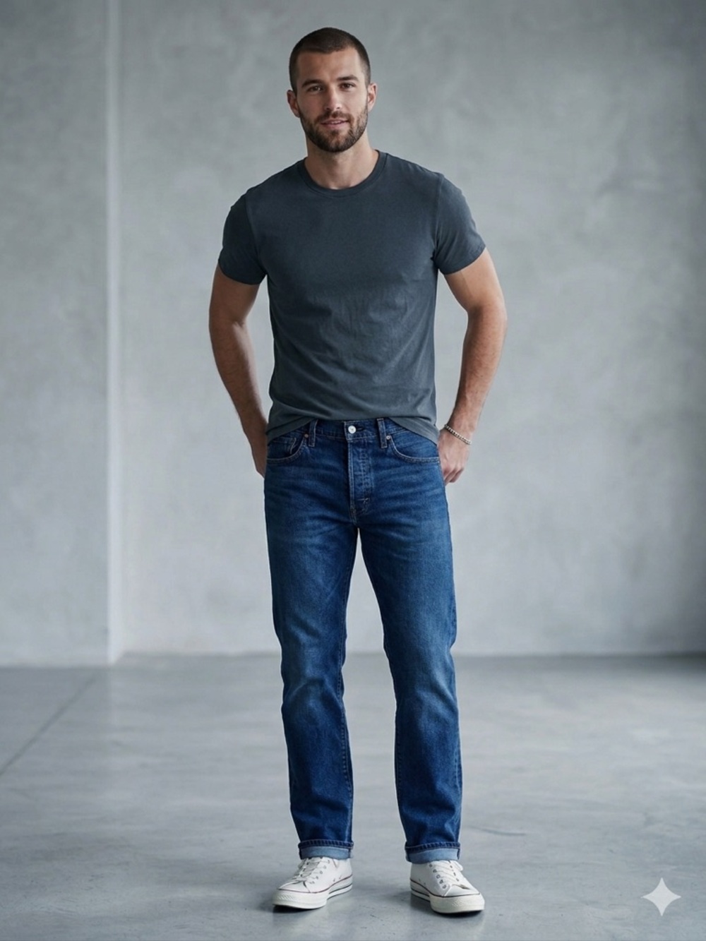 501 Levi's Men's Straight Jeans in Blue Denim 36W/32L